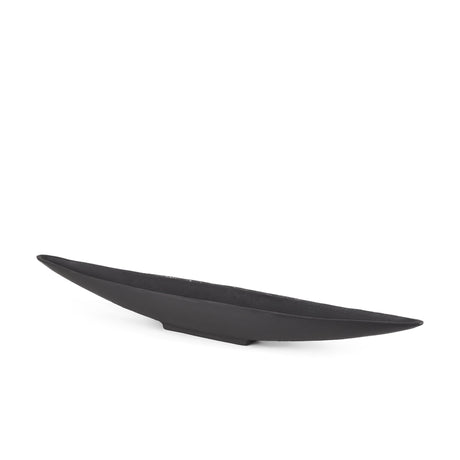 Piero Large Matte Black Metal Decorative Bowl by Mercana at Eve Furniture