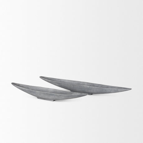 Piero Small Concrete Finished Metal Decorative Bowl by Mercana at Eve Furniture