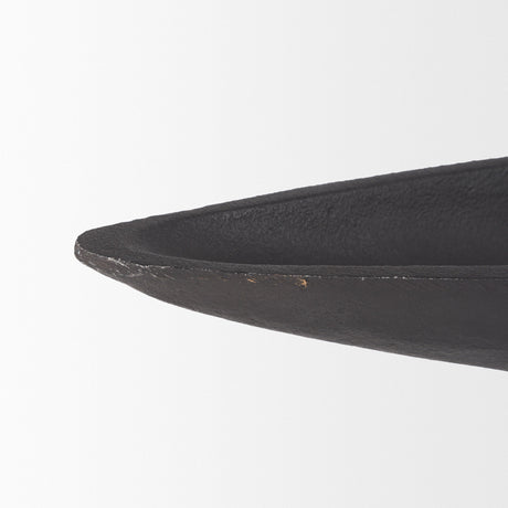 Piero Small Matte Black Metal Decorative Bowl by Mercana at Eve Furniture