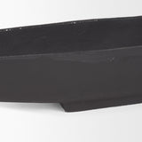 Piero Small Matte Black Metal Decorative Bowl by Mercana at Eve Furniture