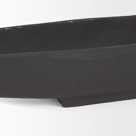 Piero Small Matte Black Metal Decorative Bowl by Mercana at Eve Furniture