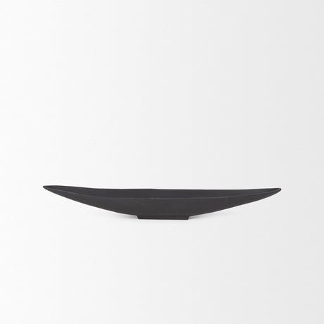 Piero Small Matte Black Metal Decorative Bowl by Mercana at Eve Furniture