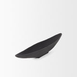 Piero Small Matte Black Metal Decorative Bowl by Mercana at Eve Furniture