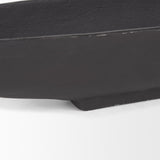 Piero Small Matte Black Metal Decorative Bowl by Mercana at Eve Furniture