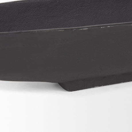 Piero Small Matte Black Metal Decorative Bowl by Mercana at Eve Furniture
