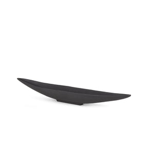Piero Small Matte Black Metal Decorative Bowl by Mercana at Eve Furniture