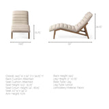Pierre Beige Fabric Upholstered Armless Chaise Lounge Chair by Mercana at Eve Furniture