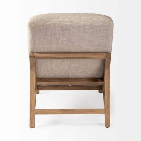 Pierre Beige Fabric Upholstered Armless Chaise Lounge Chair by Mercana at Eve Furniture