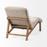 Pierre Beige Fabric Upholstered Armless Chaise Lounge Chair by Mercana at Eve Furniture