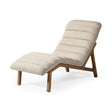 Pierre Beige Fabric Upholstered Armless Chaise Lounge Chair by Mercana at Eve Furniture