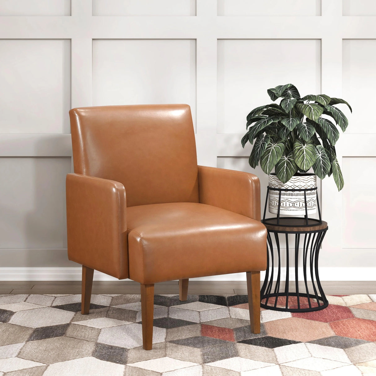 Piers Matt Brown Accent Chair by Homelegance at Eve Furniture