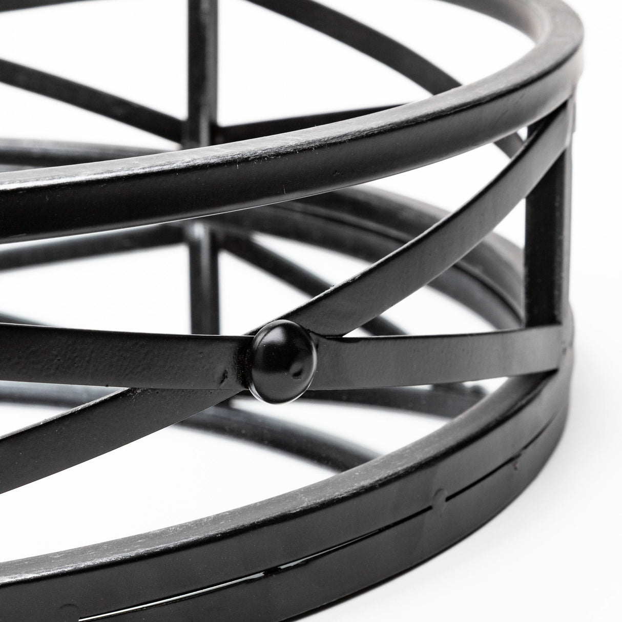 Piers (Set of 2) Black Metal Mirrored Round Trays by Mercana at Eve Furniture