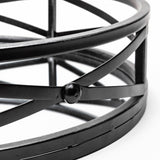 Piers (Set of 2) Black Metal Mirrored Round Trays by Mercana at Eve Furniture