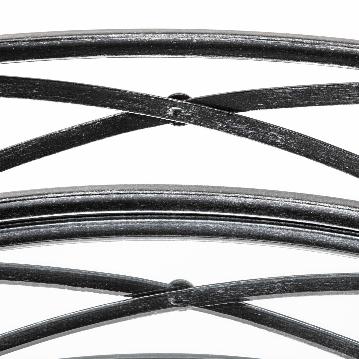 Piers (Set of 2) Black Metal Mirrored Round Trays by Mercana at Eve Furniture
