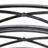 Piers (Set of 2) Black Metal Mirrored Round Trays by Mercana at Eve Furniture