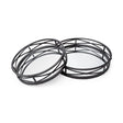 Piers (Set of 2) Black Metal Mirrored Round Trays by Mercana at Eve Furniture