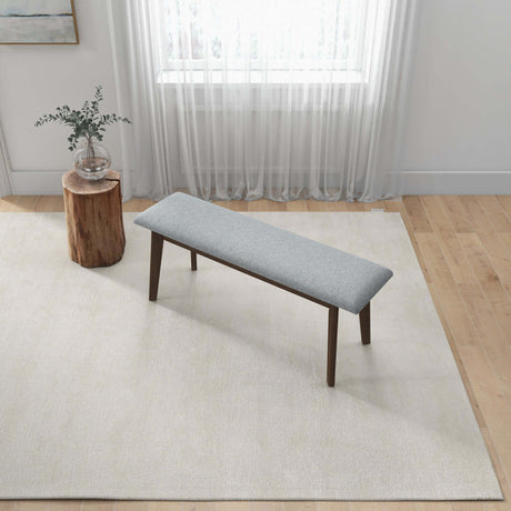 Carlos Fabric Upholstered Solid Wood Bench 47" by Ashcroft Imports at Eve Furniture