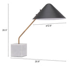 Pike Black & White Table Lamp by Zuomod at Eve Furniture