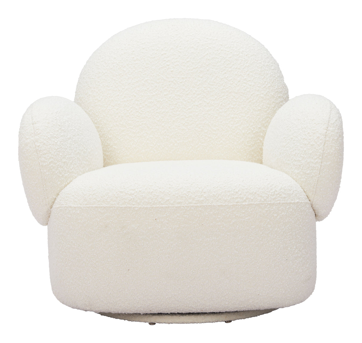 Pilka White Swivel Chair by Zuomod at Eve Furniture