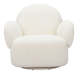Pilka White Swivel Chair by Zuomod at Eve Furniture