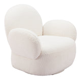 Pilka White Swivel Chair by Zuomod at Eve Furniture