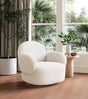 Pilka White Swivel Chair by Zuomod at Eve Furniture