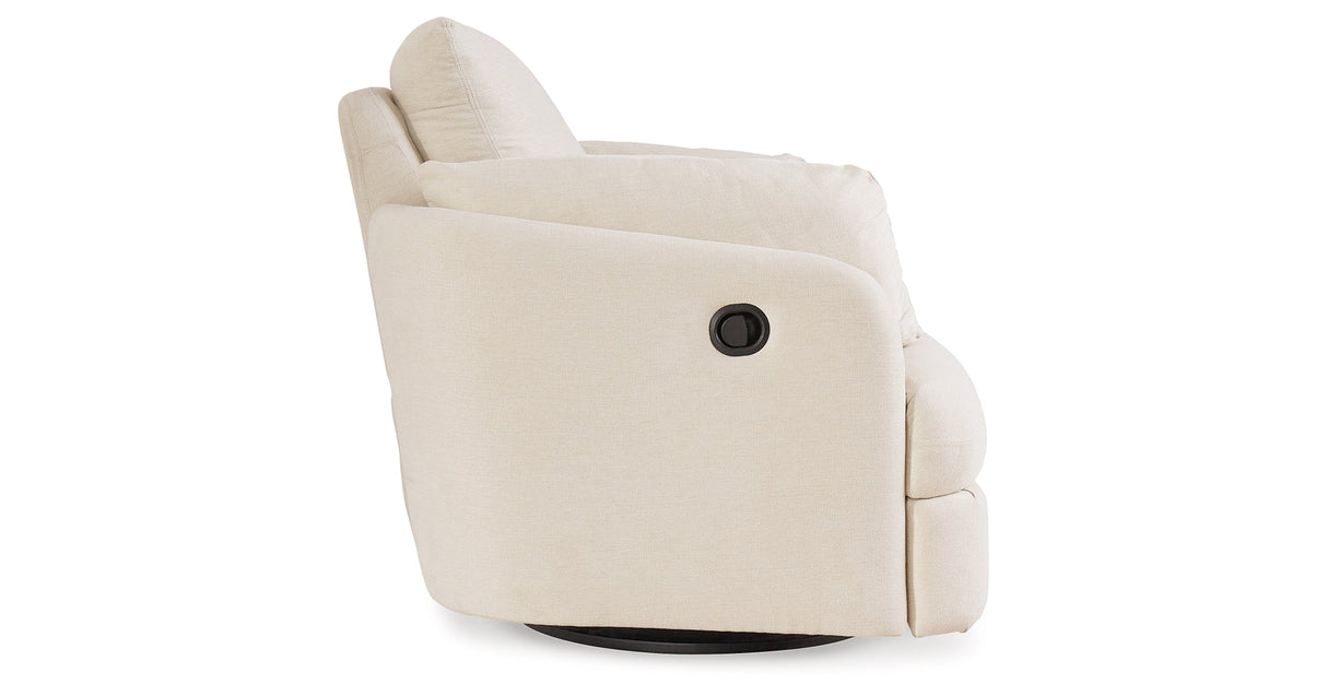 Pillar Peak Oyster Swivel Glider Recliner by Ashley at Eve Furniture