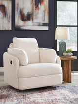 Pillar Peak Oyster Swivel Glider Recliner by Ashley at Eve Furniture