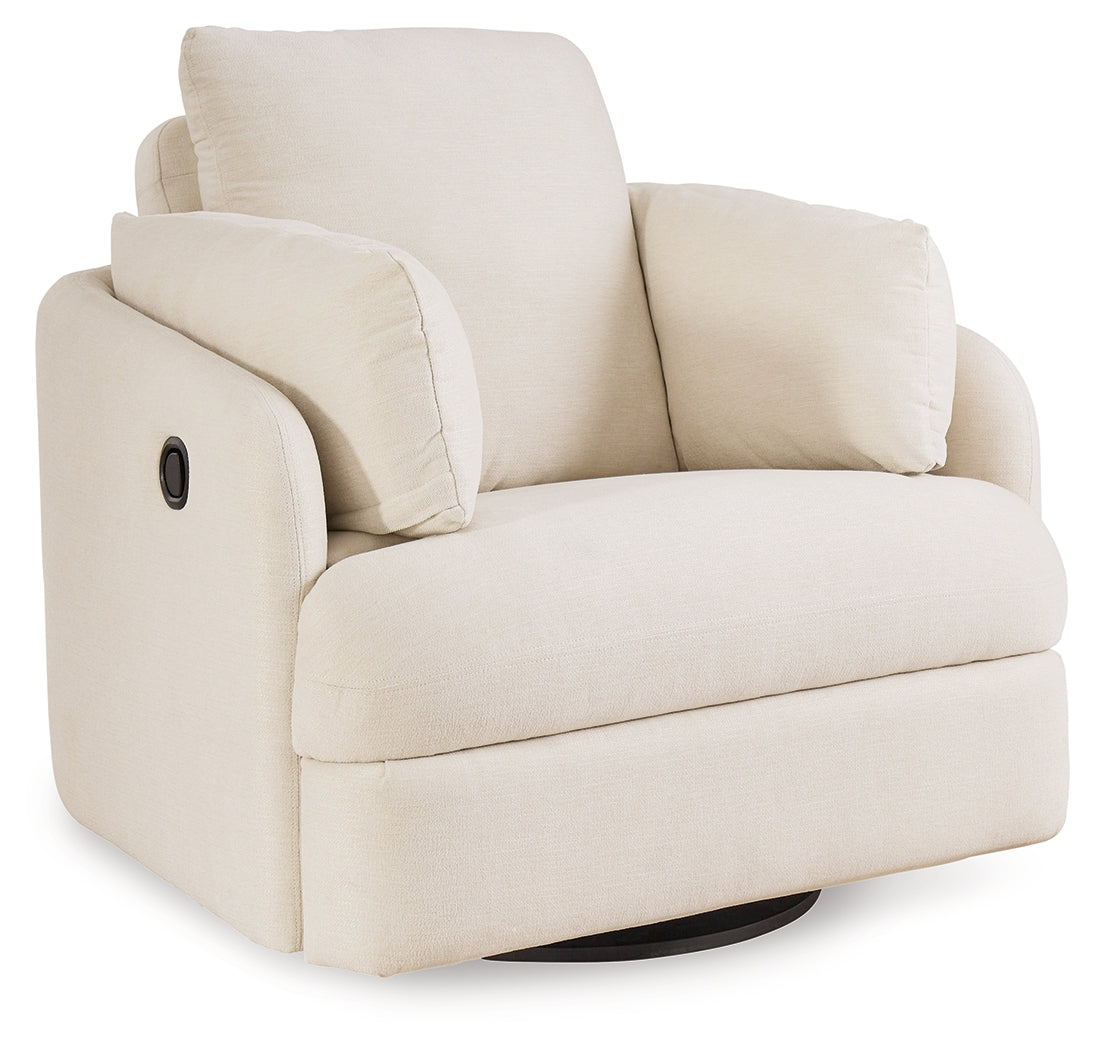Pillar Peak Oyster Swivel Glider Recliner by Ashley at Eve Furniture