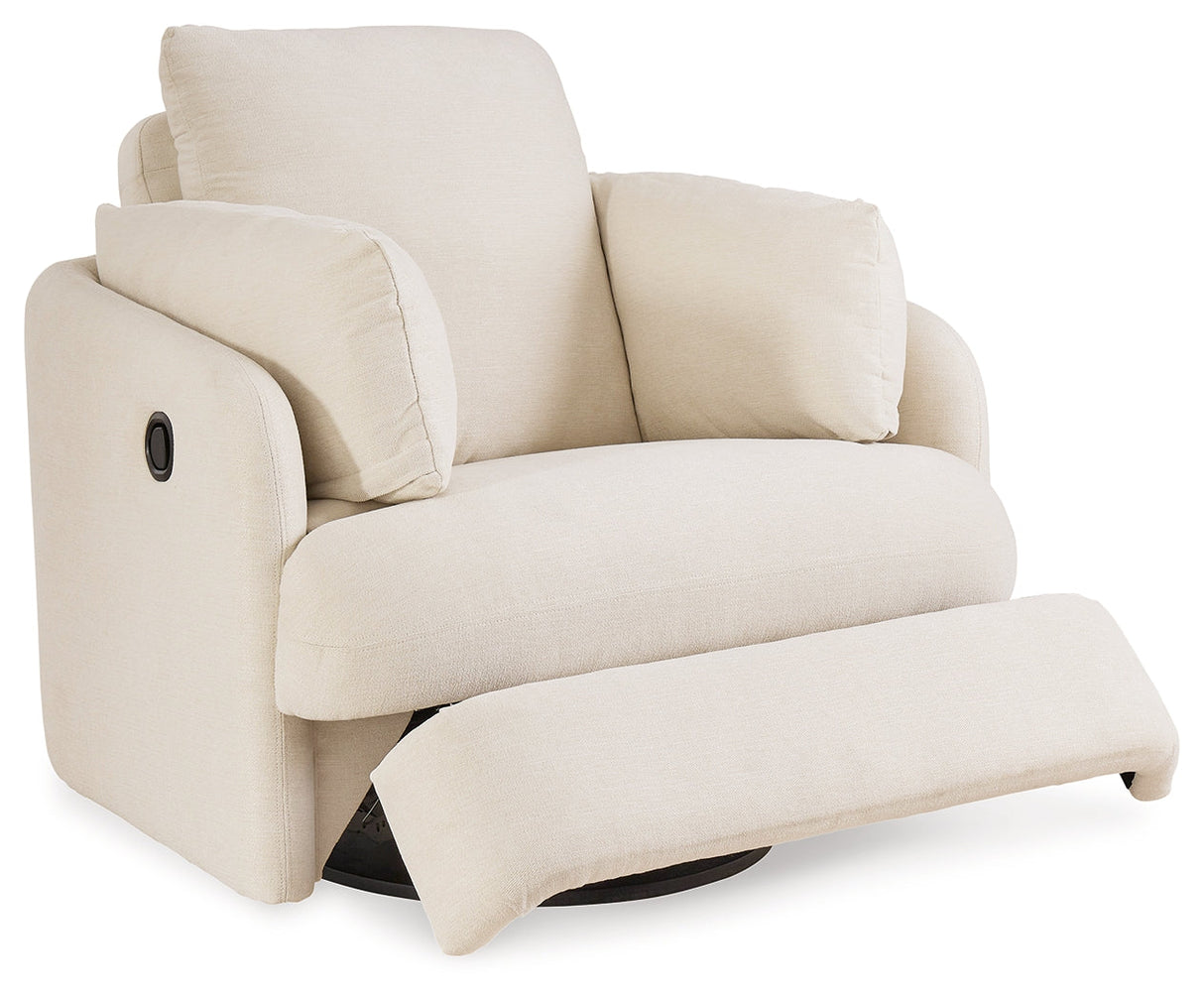 Pillar Peak Oyster Swivel Glider Recliner by Ashley at Eve Furniture