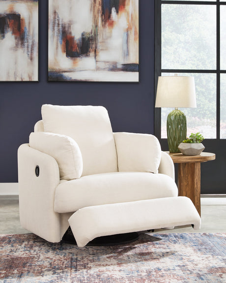 Pillar Peak Oyster Swivel Glider Recliner by Ashley at Eve Furniture