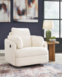 Pillar Peak Oyster Swivel Glider Recliner by Ashley at Eve Furniture