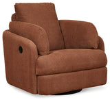 Pillar Peak Spice Swivel Glider Recliner by Ashley at Eve Furniture