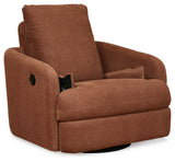 Pillar Peak Spice Swivel Glider Recliner by Ashley at Eve Furniture