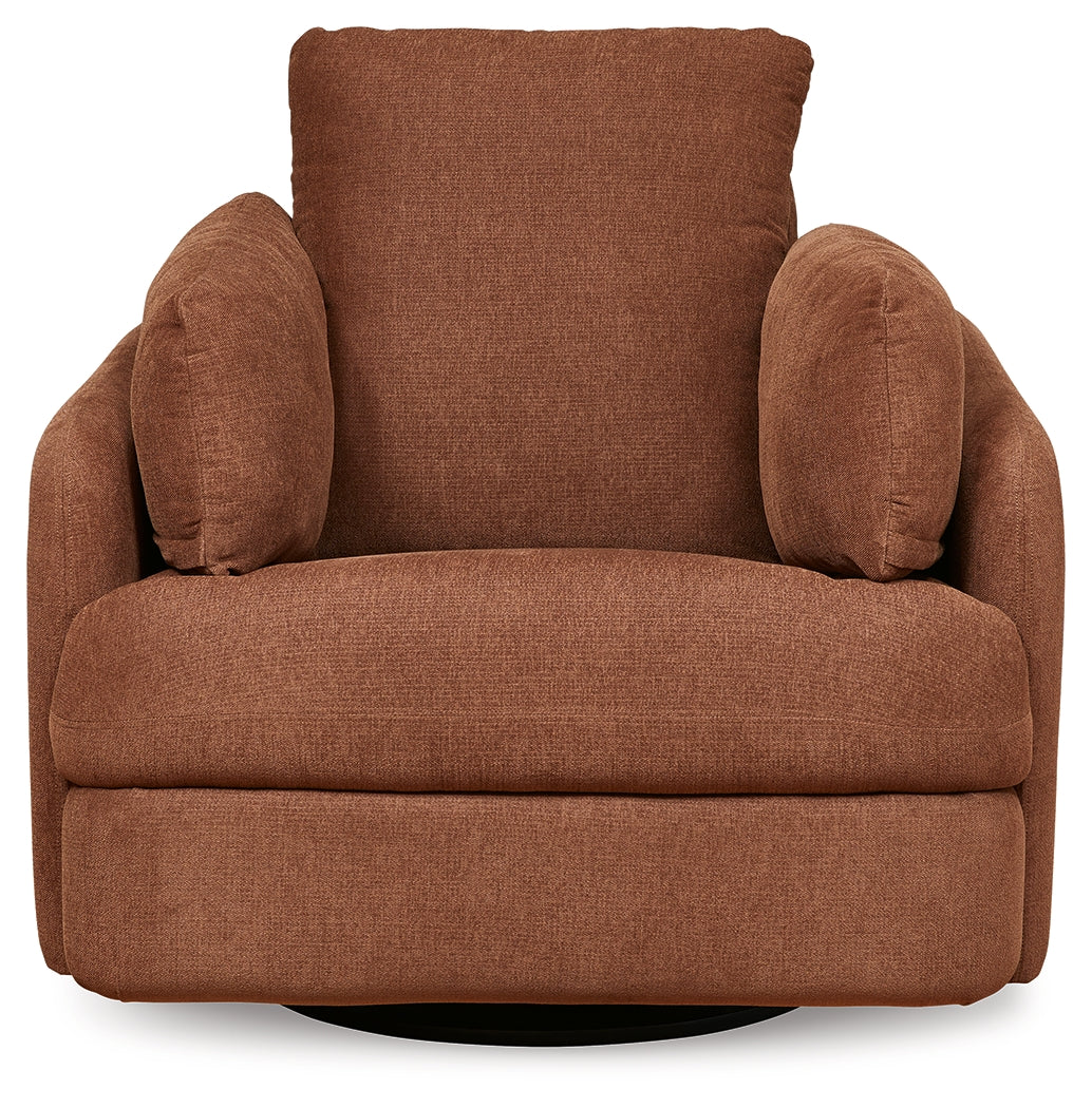 Pillar Peak Spice Swivel Glider Recliner by Ashley at Eve Furniture