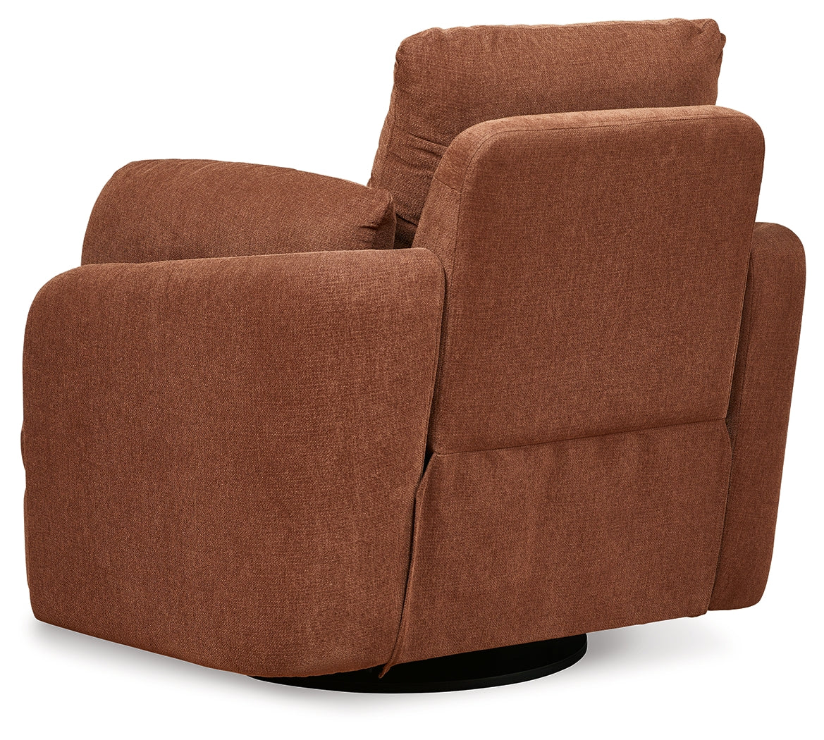 Pillar Peak Spice Swivel Glider Recliner by Ashley at Eve Furniture