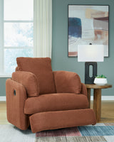 Pillar Peak Spice Swivel Glider Recliner by Ashley at Eve Furniture