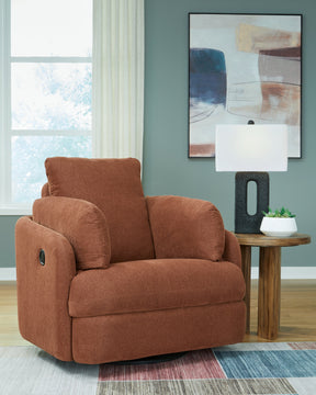 Pillar Peak Spice Swivel Glider Recliner by Ashley at Eve Furniture
