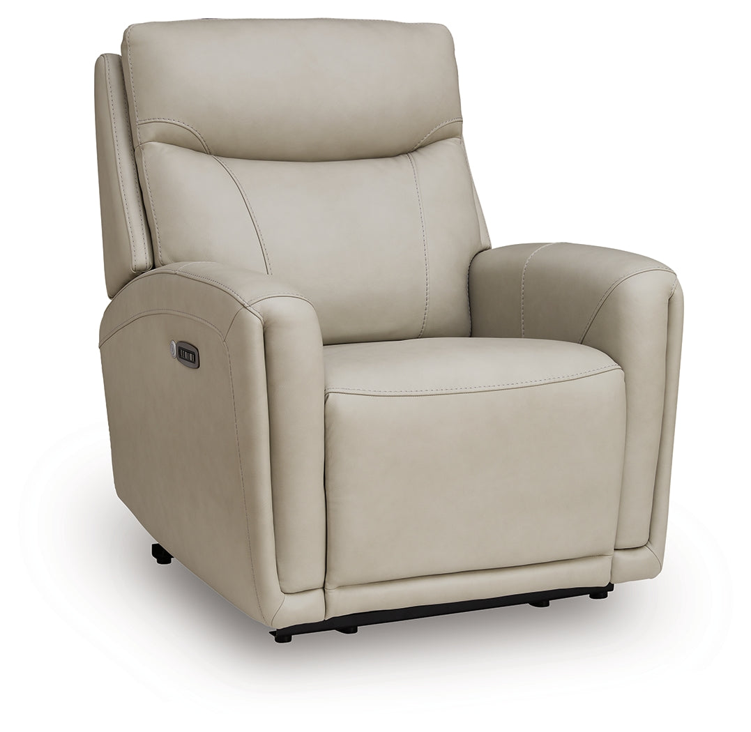 Pincara Bone Power AutoGlide Recliner by Ashley at Eve Furniture