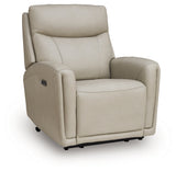 Pincara Bone Power AutoGlide Recliner by Ashley at Eve Furniture