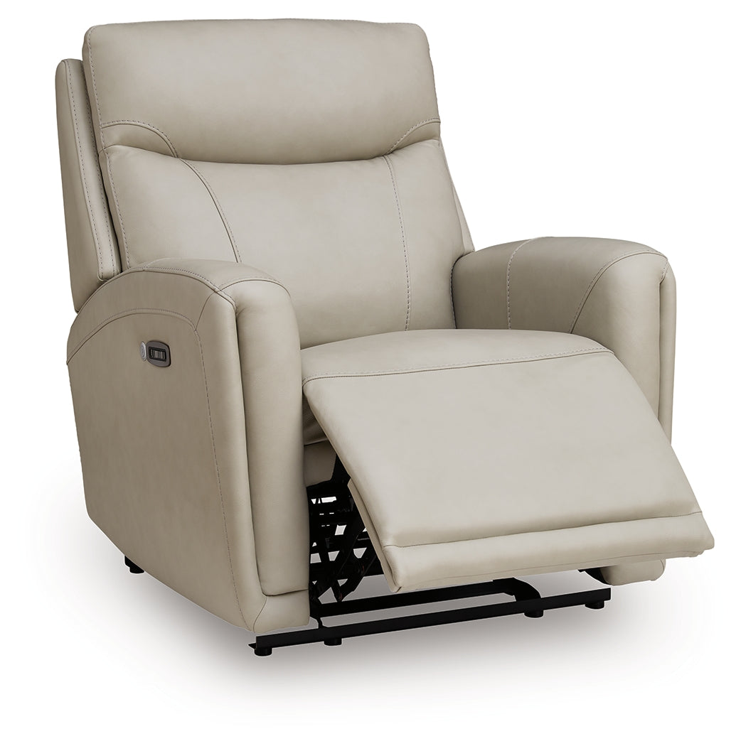 Pincara Bone Power AutoGlide Recliner by Ashley at Eve Furniture