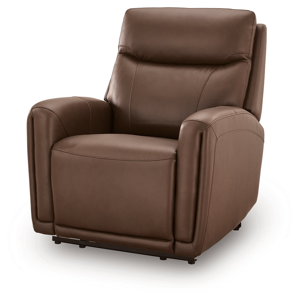 Pincara Umber Power AutoGlide Recliner by Ashley at Eve Furniture