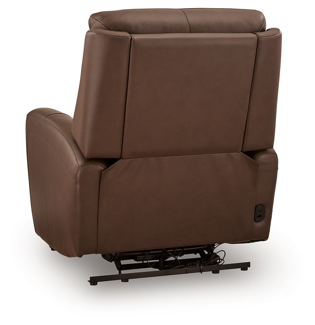 Pincara Umber Power AutoGlide Recliner by Ashley at Eve Furniture