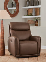 Pincara Umber Power AutoGlide Recliner by Ashley at Eve Furniture