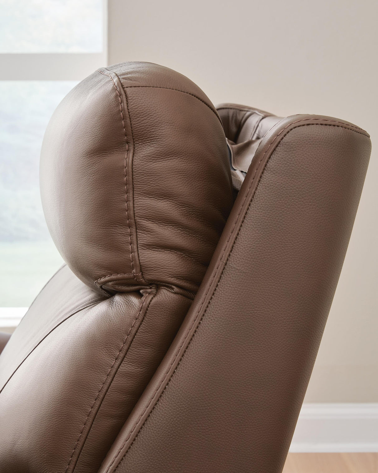 Pincara Umber Power AutoGlide Recliner with Audio System by Ashley at Eve Furniture