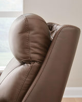 Pincara Umber Power AutoGlide Recliner with Audio System by Ashley at Eve Furniture