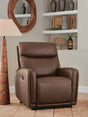 Pincara Umber Power AutoGlide Recliner with Audio System by Ashley at Eve Furniture