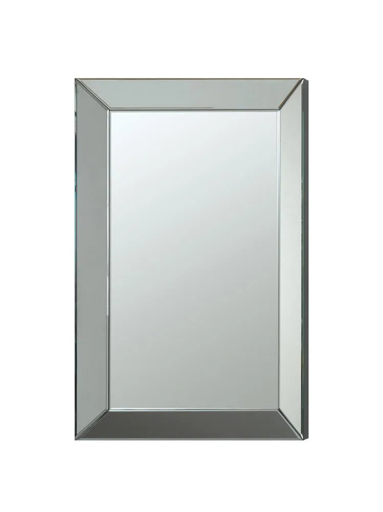 Pinciotti Silver Rectangular Beveled Wall Mirror by Coaster at Eve Furniture