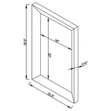 Pinciotti Silver Rectangular Beveled Wall Mirror by Coaster at Eve Furniture