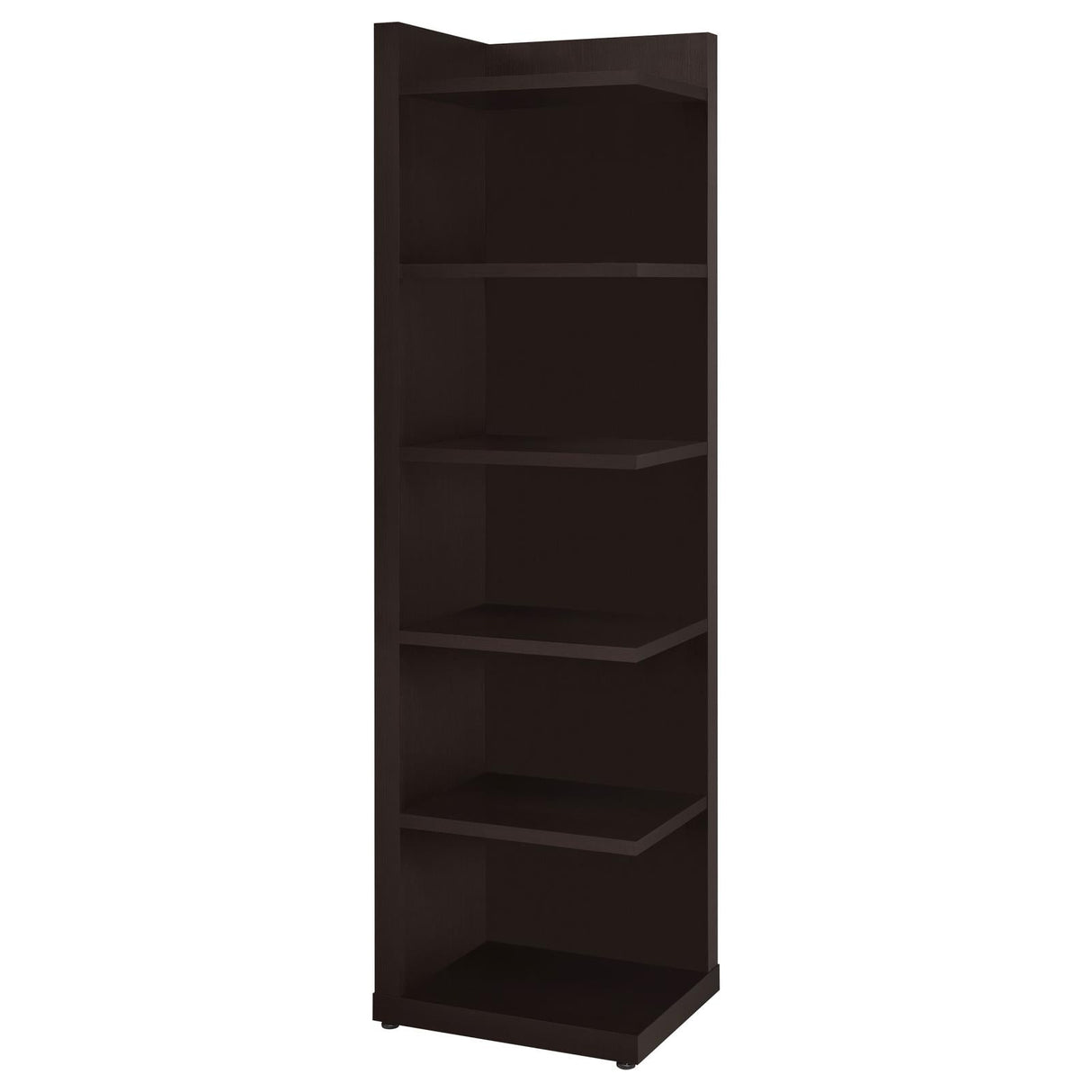 Pinckard Cappuccino 6-Tier Corner Bookcase